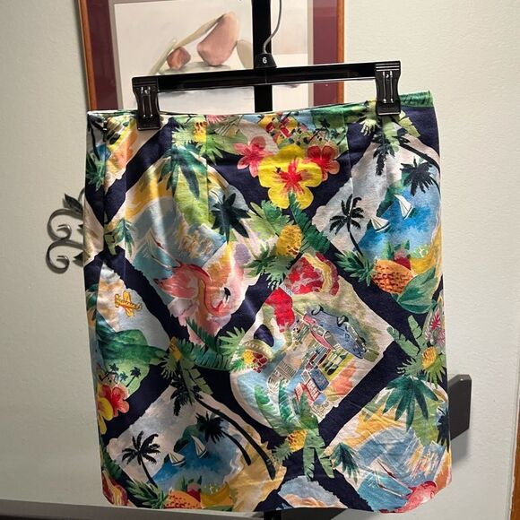 Talbots Multicolor Floral Lined Skirt Size 4. #DO190 - Picture 3 of 5